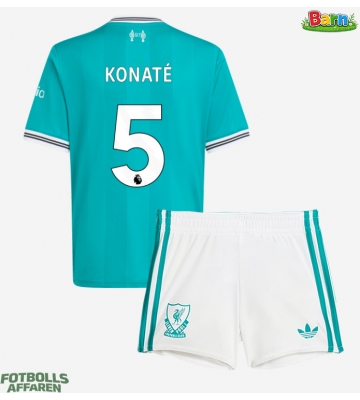 Liverpool Ibrahima Konate #5 Tredjeställ Barn 2025-26 Kortärmad (+ Korta byxor)